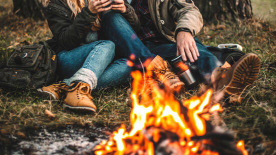 couple camping